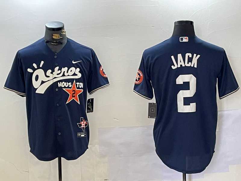 Men%27s Houston Astros #2 Alex Bregman Navy Cactus Jack Vapor Premier Stitched Baseball Jersey